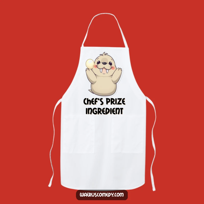 Funny Smiling Walrus Apron: Cook with Joy and Sparkle!