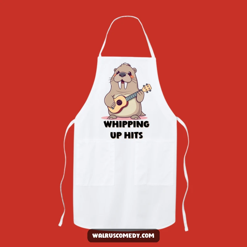 Funny Walrus Ukulele Apron - Cook Up Some Musical Fun!