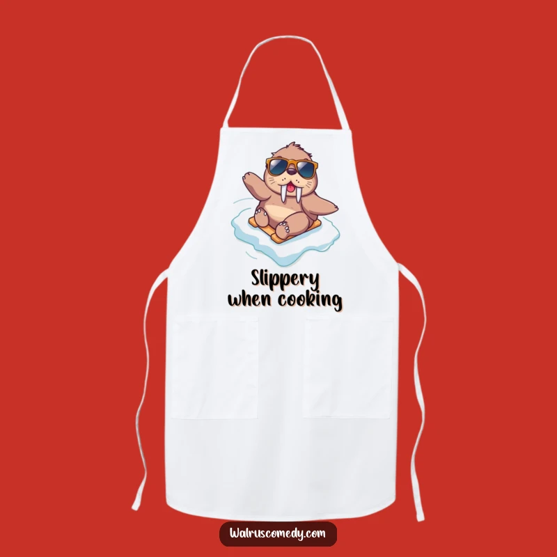 Funny Kawaii Walrus Sliding Apron: Cook Up Some Fun Funny Gift!
