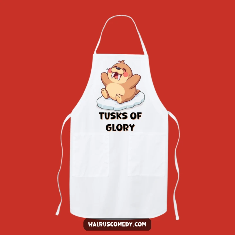 Funny Walrus Kitchen Apron: Cook Up Laughs with This Hilarious Arctic Character