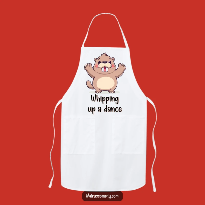 Funny Walrus Happy Dance Apron - Cook with Joyful Moves!