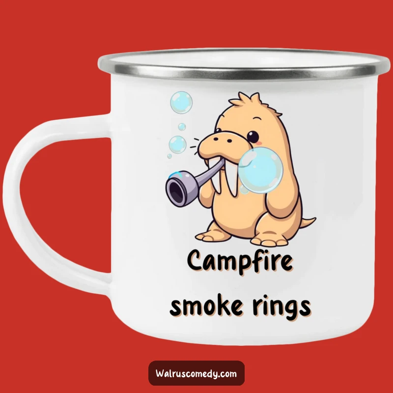 Funny Walrus Bubble Camping Mug - Adventure with a Bubbly Twist!