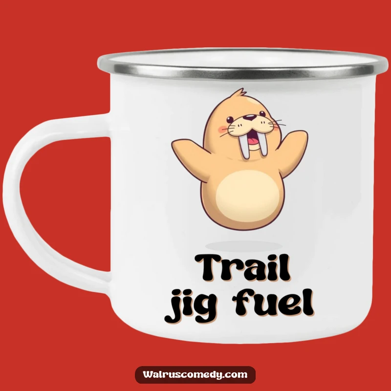 Funny Walrus Dance Camping Mug: Adventure with Joy!