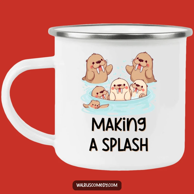 Funny Walrus Camping Mug - Splash Drinkware, Ideal Outdoor Gift
