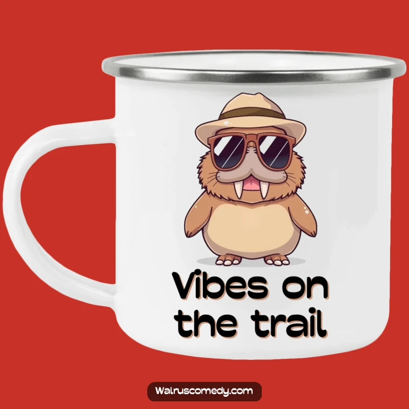 Durable Funny Walrus Sunglasses Hat Camping Mug: Hilarious Outdoor Style