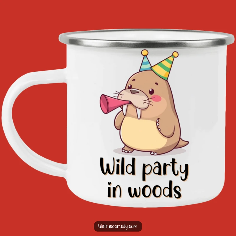 Funny Party Walrus Camping Mug - Celebration Drinkware, Perfect Funny Gift!