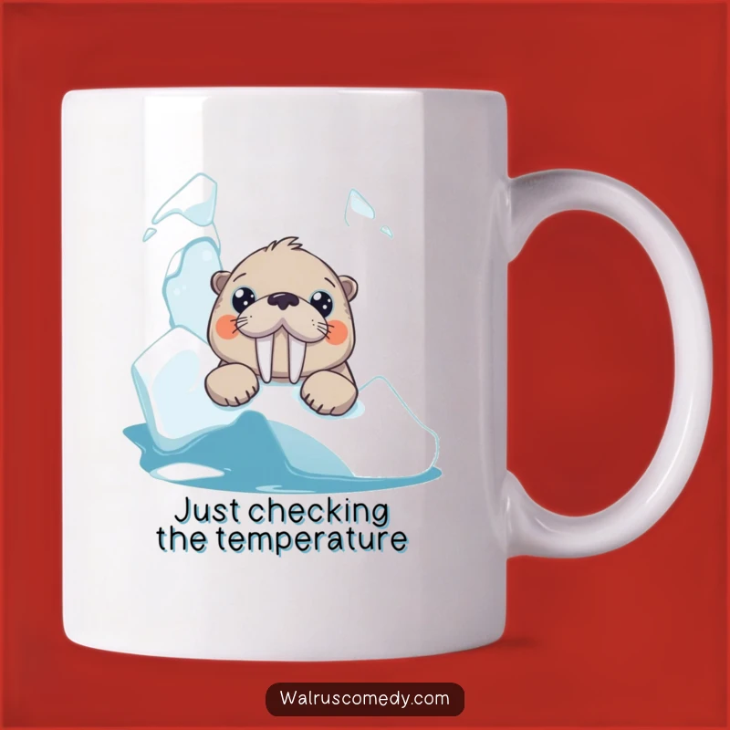 Funny Curious Walrus Big Eyes Mug - Perfect Hilarious Gift for Animal Lovers