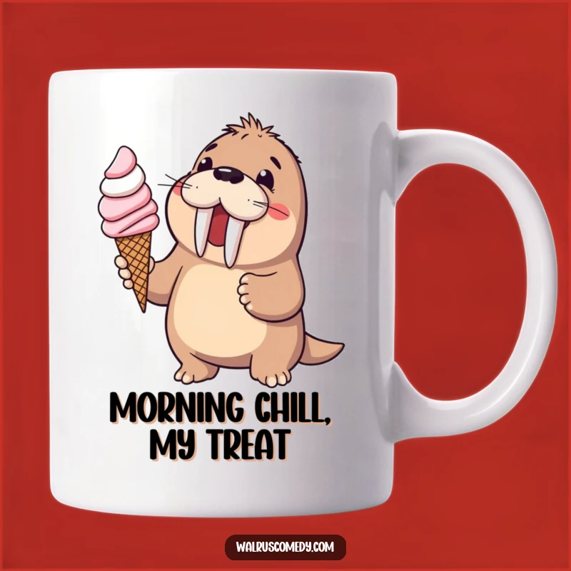 Funny Walrus Ice Cream Mug: Sweet Treats and Smiles, Perfect Humorous Gift