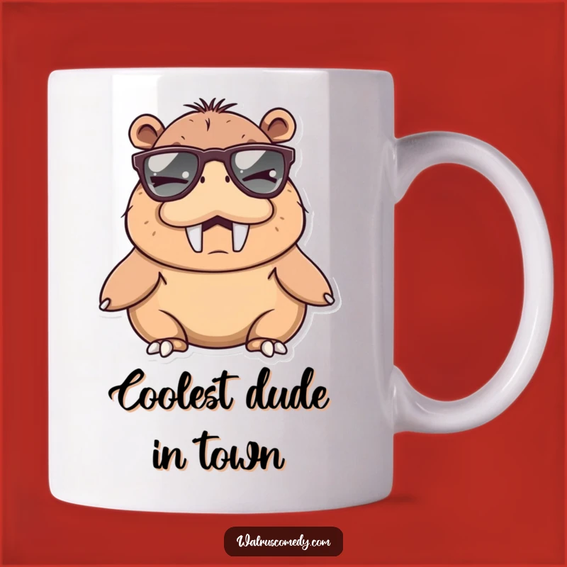 Funny Winking Walrus Sunglasses Mug, Hilarious Cool Gift for Party Goers