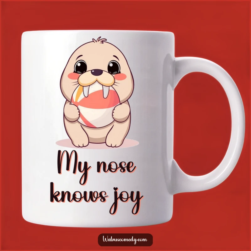 Kawaii Walrus Beach Ball Mug - Adorable Funny Gift for Animal Lovers