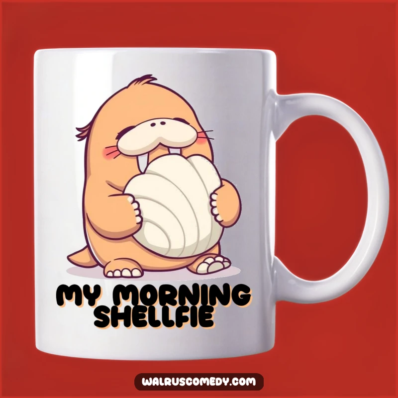 Funny Walrus Seashell Mug: A Hilarious Gift for Beachcombers