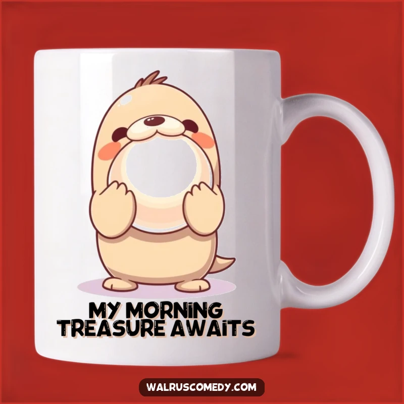 Funny Walrus Pearl Mug - Cute Ocean Treasure, Perfect Funny Gift for Animal Lovers