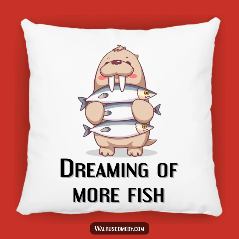 Comfy Funny Walrus Fish Balancing Pillow: Cozy and Hilarious Gift Accent