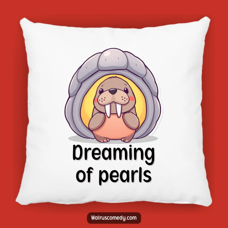 Soft Funny Walrus Shell Pillow, Humorous Accent Gift for Cozy Spaces