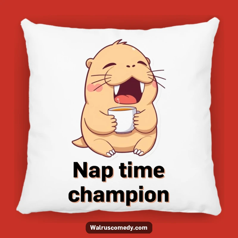 Funny Tired Walrus Yawn Pillow: Ultimate Comfort for the Weary