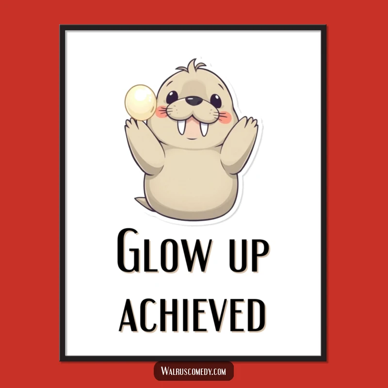 Funny Smiling Walrus Digital Art: Instant Joyful Decor!