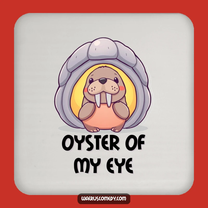 Funny Walrus Shell Coaster Set, Humorous Table Protector Gift