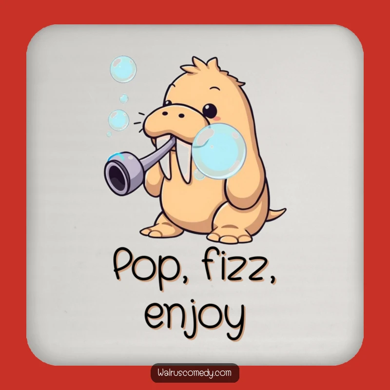 Funny Walrus Bubble Coaster - Protect Surfaces with Playful Charm!