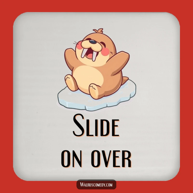 Funny Walrus Ice Slide Coaster: Protect Surfaces with Hilarious Arctic Charm