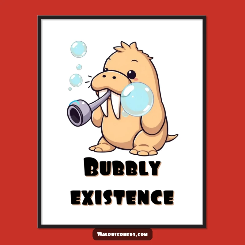 Funny Walrus Bubble Poster - Decorate with Whimsical Wonder!