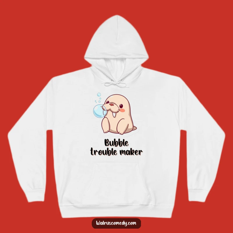 Funny Kawaii Walrus Bubble Hoodie: Cozy Surprise Funny Gift!