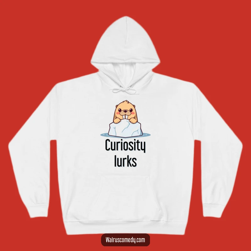 Cozy Funny Kawaii Walrus Hoodie - Mystery Awaits!