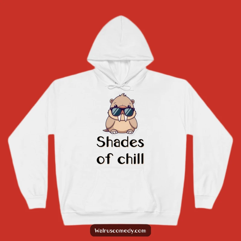 Cozy Funny Kawaii Walrus Sunglasses Hoodie: Chill Vibes Only!