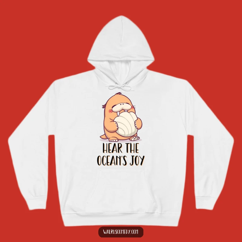 Cozy Funny Walrus Seashell Hoodie: Warm and Hilarious Gift