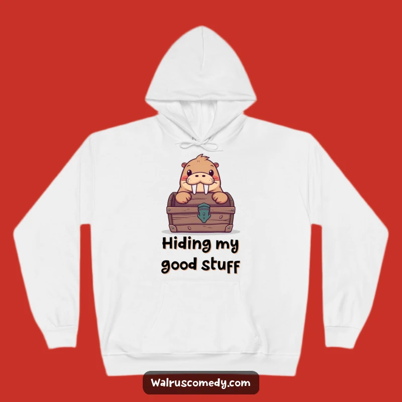 Funny Curious Walrus Hoodie: Cozy Mystery, Great Gift!