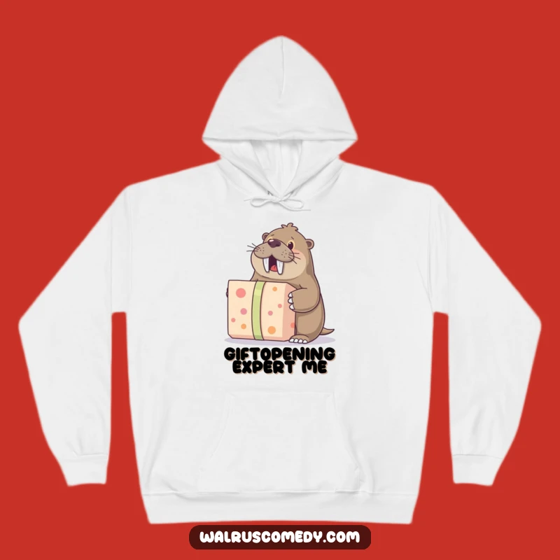 Funny Gift Walrus Hoodie: Hilarious Cozy Wear for Excited Recipients Gift!