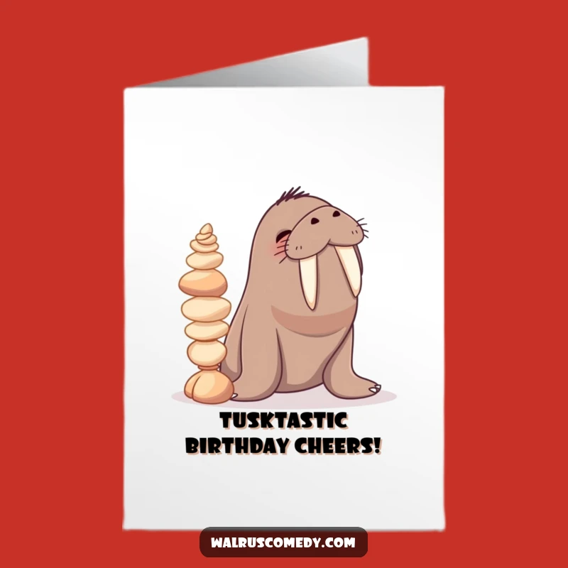 Free Printable Birthday Card: Tusk-tastic Walrus Fun, Your Funny Downloadable Gift!