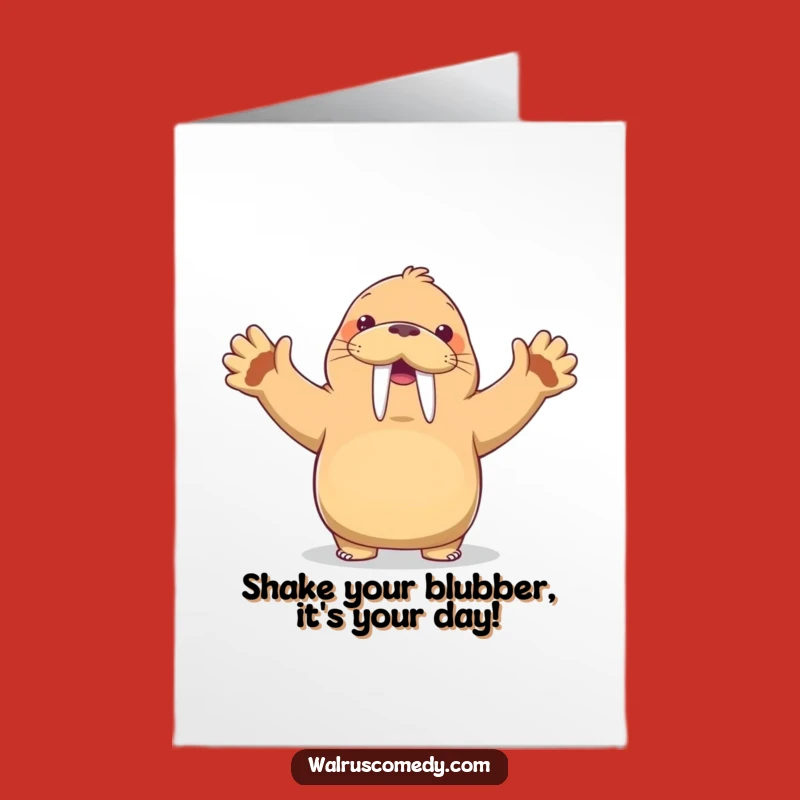 Free Printable Kawaii Walrus Dance Card: Funny Downloadable Birthday Gift for Party Starters