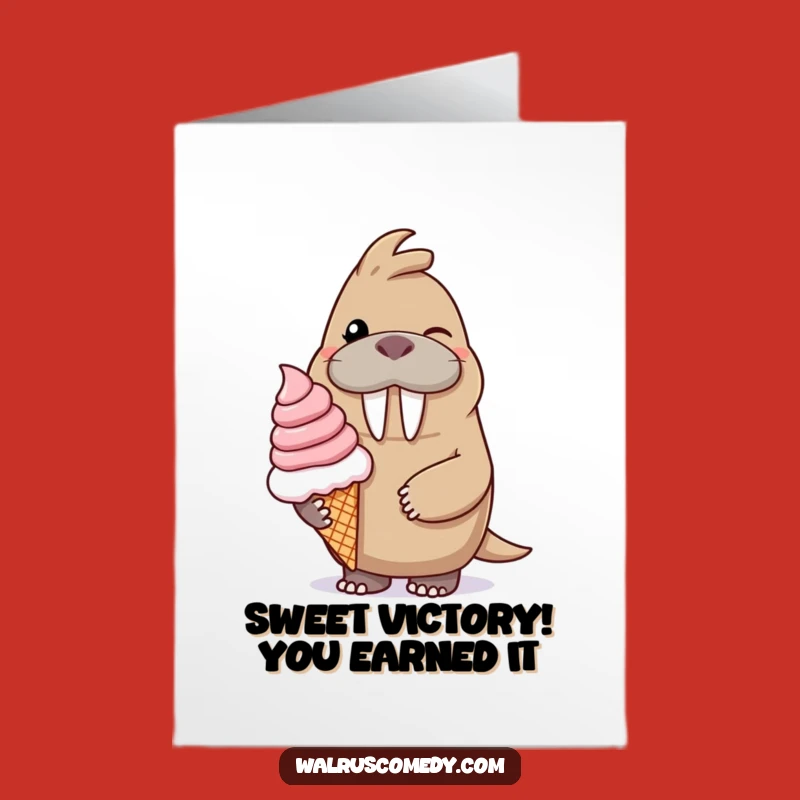 Free Printable Congrats Card: Walrus Sweet Success, A Hilarious Downloadable Gift!