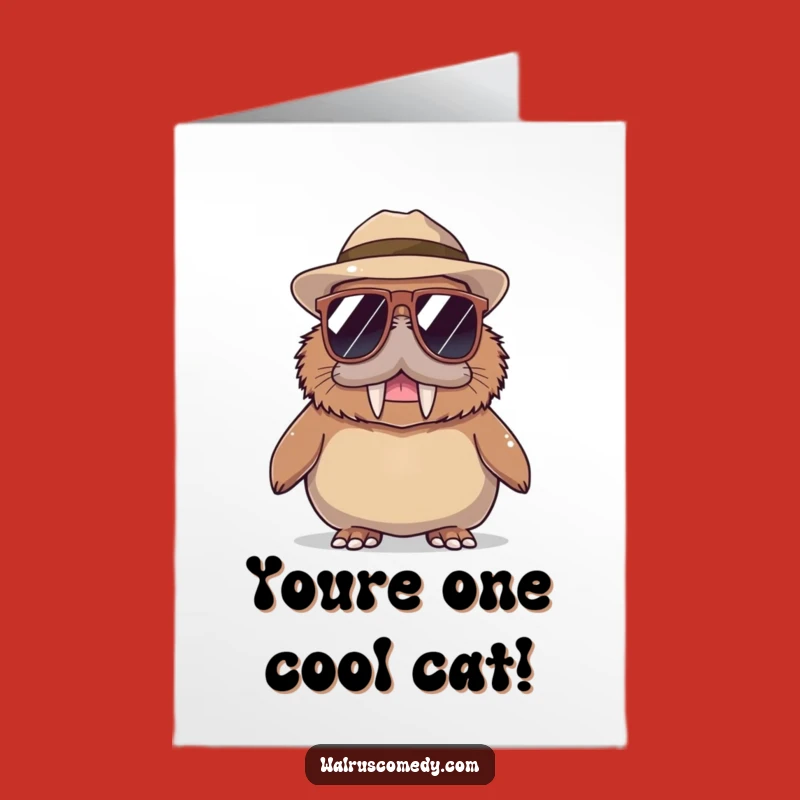 Free Printable Congrats Card: Chill Walrus Style - Downloadable Celebration