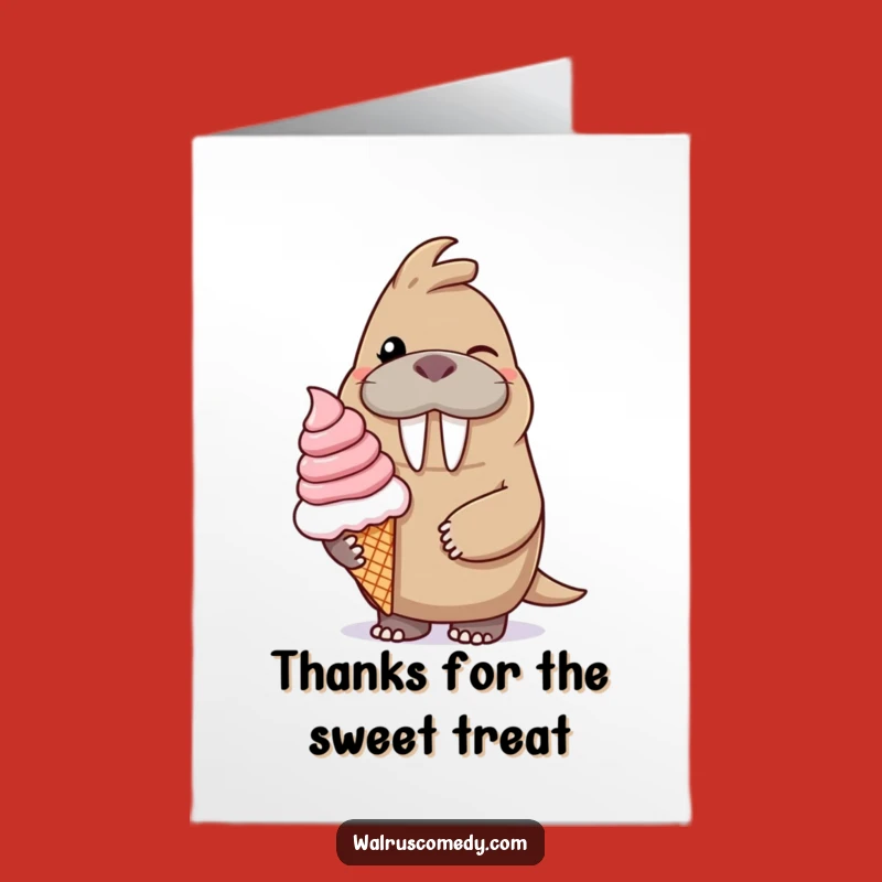Free Printable Thank You Card: Ice Cream Thanks, Your Funny Downloadable Gift!