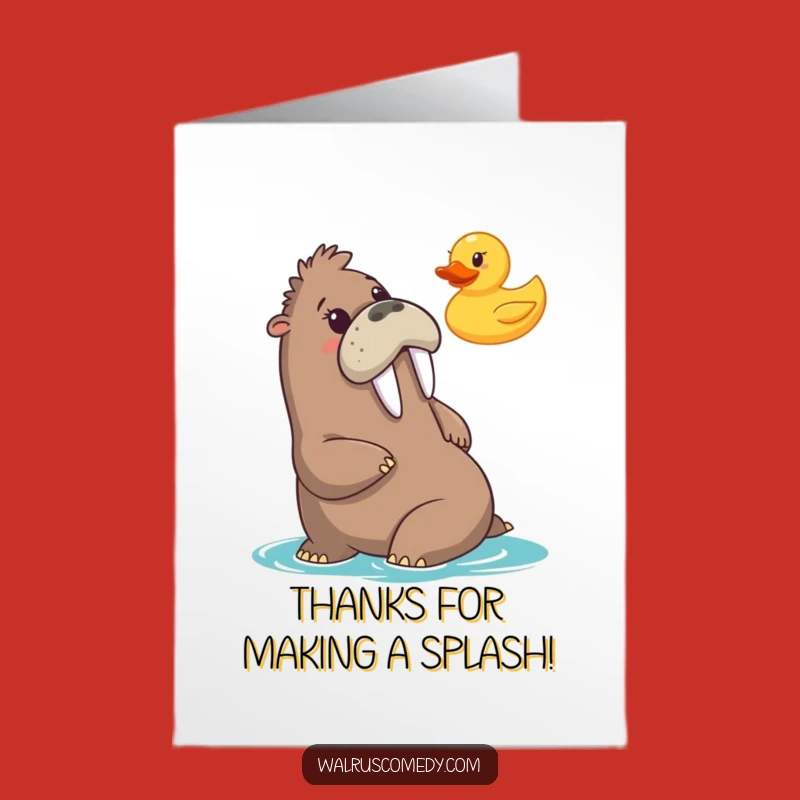 Free Printable Thank You Card: Funny Walrus & Duck - Print Today!
