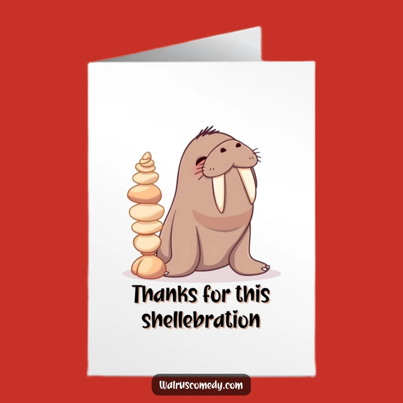 Free Printable Thank You Card: Seashell Gratitude, Your Funny Downloadable Gift!