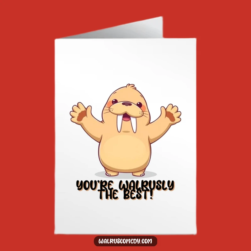 Free Printable Kawaii Walrus Dance Thank You Card: Whimsical Downloadable Gift