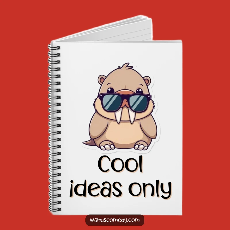 Funny Kawaii Walrus Sunglasses Notebook: Jot Down Your Coolest Ideas!