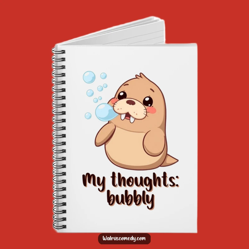 Funny Kawaii Walrus Bubble Notebook: Jot Down Ideas with Hilarious Flair