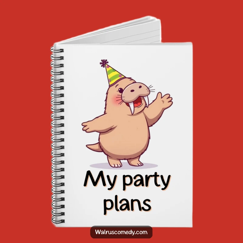 Funny Walrus Party Dance Notebook - Cheerful Cartoon Walrus Journal, Perfect Funny Gift