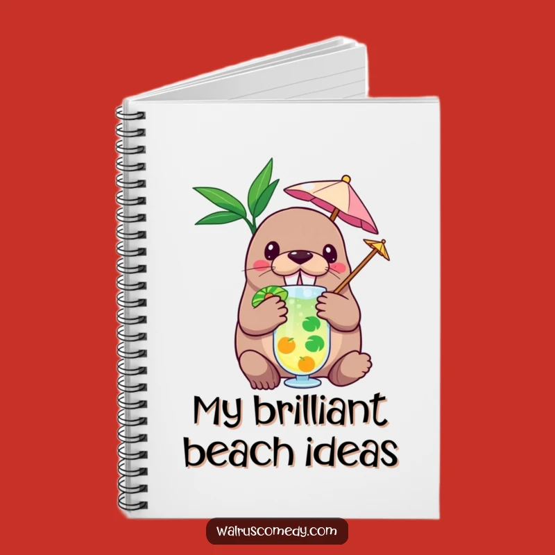 Funny Walrus Tropical Notebook: Hilarious Journal for Notes and Doodles Gift!