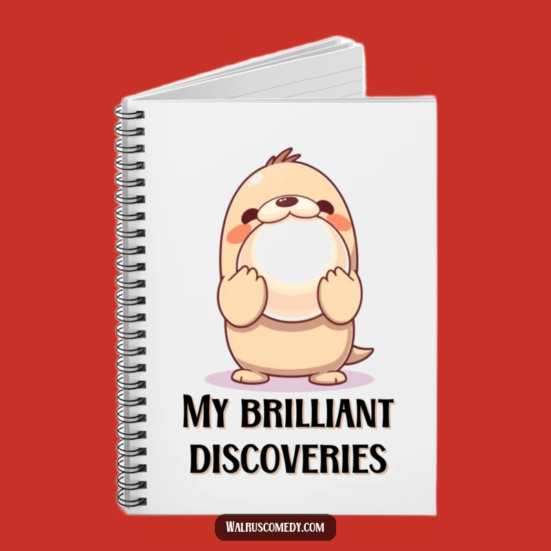 Funny Walrus Pearl Notebook - Ocean Discoveries Journal, Unique Funny Gift