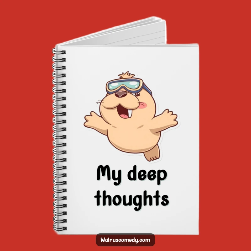 Funny Walrus Diving Notebook: Playful Goggles & Smile - Journal Funny Gift