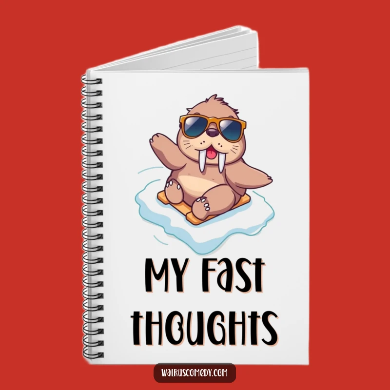 Funny Kawaii Walrus Sliding Notebook: Capture Speed Funny Gift!