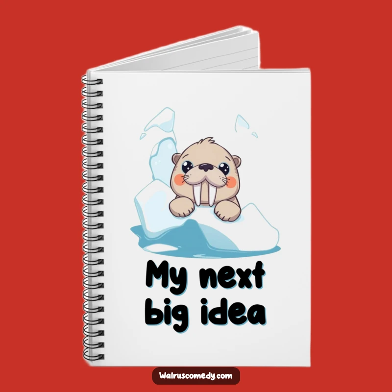 Funny Curious Walrus Notebook - Big Eyed Journal, Perfect for Notes & Jokes Gift