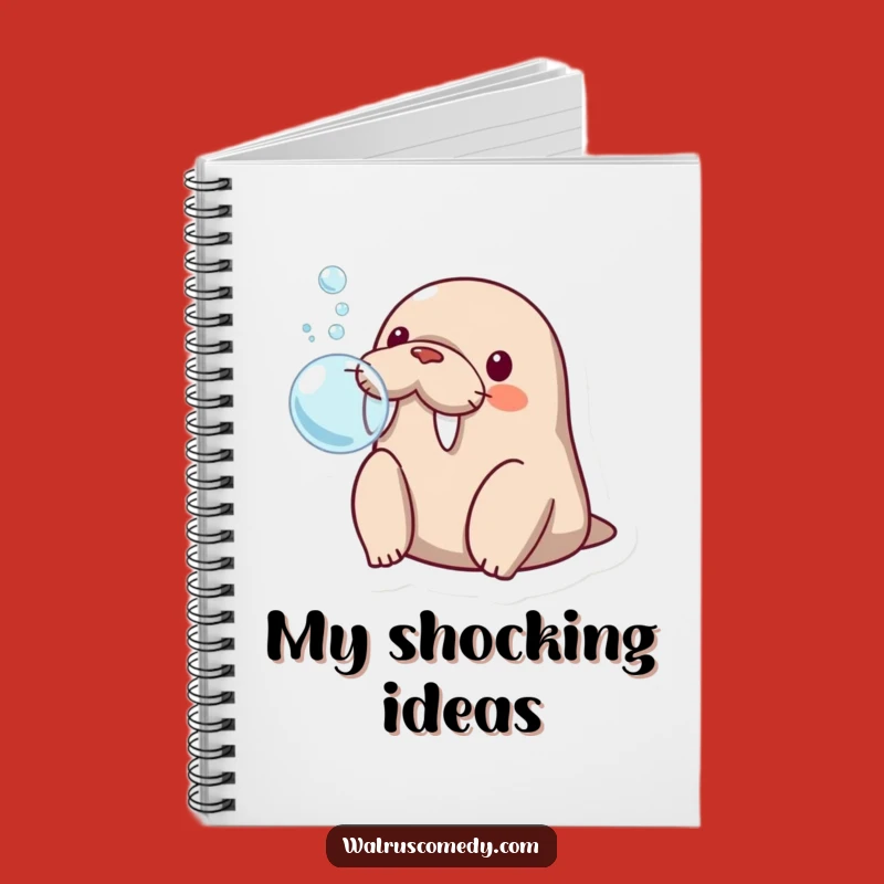 Funny Kawaii Walrus Bubble Notebook: Ideas Overflow Funny Gift!