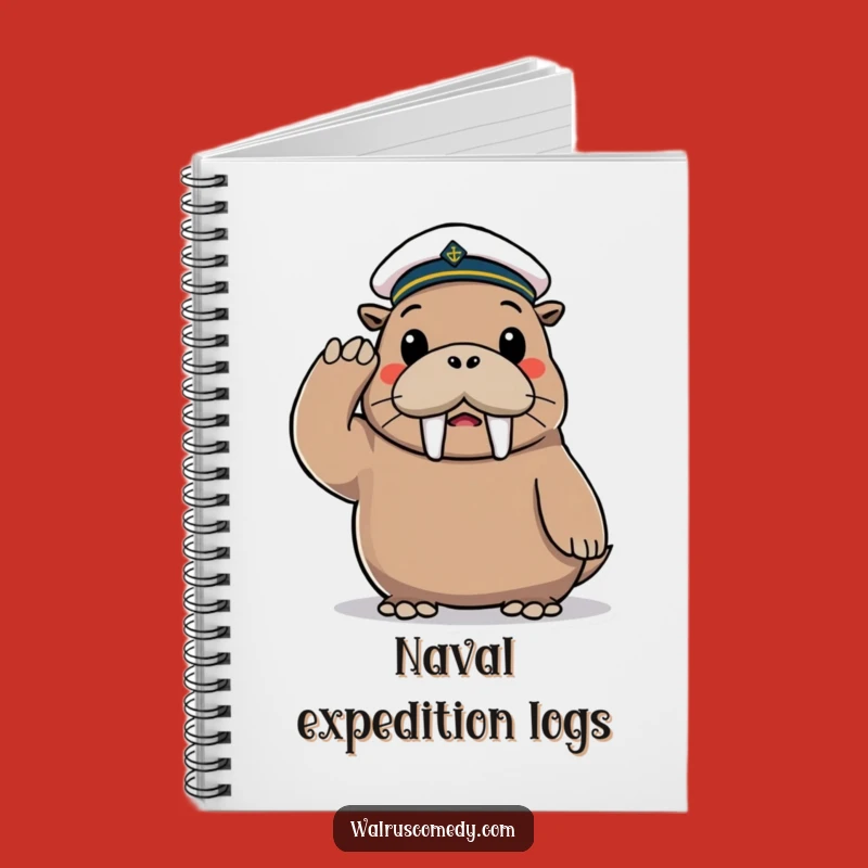 Funny Walrus Sailor Notebook: Playful Saluting Journal for Ideas