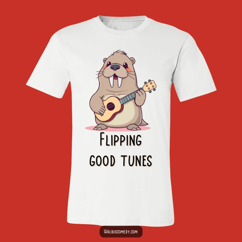 Funny Walrus Ukulele T-Shirt - Wearable Humor for a Cheerful Vibe