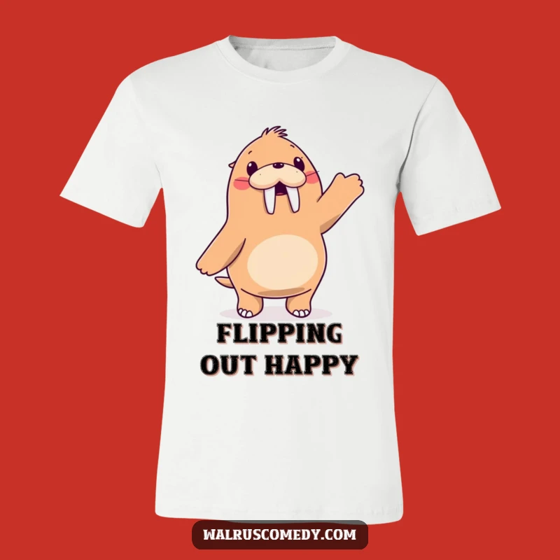 Funny Walrus Dance T-Shirt: Flipping Out Style, Hilarious Party Tee!